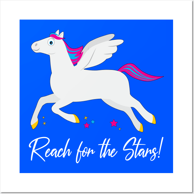 Pegasus: Reach for the Stars! Wall Art by PenguinCornerStore